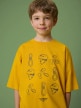 mini: Chłopięcy t-shirt z nadrukiem 4F 4FJRSS26TTSHM3747 - żółty (4)