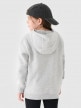 mini: Dresowa bluza dziewczęca nierozpinana z kapturem 4F 4FJWMM00TSWSF1862 - szara (3)
