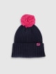  4F JUNIOR Dziecięca czapka z pomponem 4F 4FJRAW25ACAPU0745  granatowa Granatowy