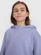 mini: Dziewczęca bluza dresowa nierozpinana z kapturem 4F 4FJRAW24TSWSF1831 - niebieska (2)