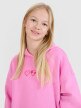 mini: Dziewczęca bluza dresowa nierozpinana z kapturem 4F 4FJRSS25TSWSF2235 - różowa (4)
