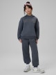 mini: Dziewczęca bluza dresowa nierozpinana z kapturem 4F 4FJRSS26TSWSF2627 - szara (6)