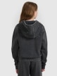 mini: Dziewczęca bluza dresowa rozpinana z kapturem 4F 4FJRAW25TSWSF2292 - szara (6)