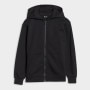 mini: Dziewczęca bluza dresowa rozpinana z kapturem 4F 4FJWMM00TSWSF1861 - czarna (3)