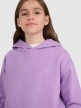 mini: Dziewczęca bluza nierozpinana z kapturem 4F 4FJRAW25TSWSF2467 - fioletowa (11)