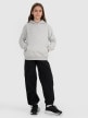mini: Dziewczęca bluza nierozpinana z kapturem 4F 4FJRMM00TSWSF2465 - szara (8)