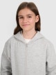 mini: Dziewczęca bluza rozpinana z kapturem 4F 4FJRMM00TSWSF2464 - szary (9)