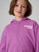 mini: Dziewczęca bluza rozpinana z kapturem 4F 4FJRSS26TSWSF2902 - fioletowa (4)