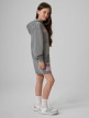 mini: Dziewczęca bluza rozpinana z kapturem 4F 4FJRSS26TSWSF2971 - szara (3)