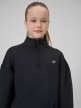 mini: Dziewczęca bluza treningowa bez kaptura 4F 4FJRSS26TFSWF0990 - czarna (4)