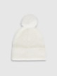  4F JUNIOR Dziewczęca czapka z pomponem 4F 4FJWAW25ACAPF648  biała Biały