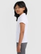 mini: Dziewczęca koszulka polo 4F 4FJRAW25TPTSF0740 - biała (3)