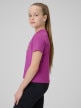 mini: Dziewczęca koszulka treningowa 4F 4FJRSS26TFTSF2386 - fioletowa (3)