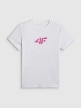 mini: Dziewczęca koszulka treningowa 4F 4FJRSS26TFTSF2388 - biała (7)