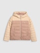 mini: Dziewczęca kurtka puchowa pikowana 4F 4FJRAW25TDJAF0771 - beżowa (7)