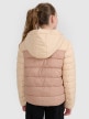 mini: Dziewczęca kurtka puchowa pikowana 4F 4FJRAW25TDJAF0771 - beżowa (6)
