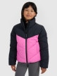  4F JUNIOR Dziewczęca kurtka puchowa pikowana 4F 4FJRAW25TDJAF0807  różowa Różowy