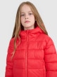  4F JUNIOR Dziewczęca kurtka puchowa pikowana 4F 4FJRAW25TDJAF0816  czerwona Czerwony