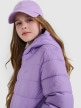 mini: Dziewczęca kurtka puchowa pikowana 4F 4FJRAW25TDJAF0816 - fioletowa (4)