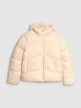 mini: Dziewczęca kurtka puchowa pikowana 4F 4FJRAW25TDJAF0817 - beżowa (8)