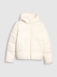 mini: Dziewczęca kurtka puchowa pikowana 4F 4FJRAW25TDJAF0825 - biała (9)