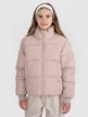 mini: Dziewczęca kurtka puchowa pikowania 4F 4FJRAW25TDJAF0806 - beżowa (1)