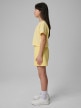 mini: Dziewczęce spodenki dresowe 4F 4FJWSS26TSHOF769 - żółte (3)