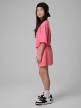mini: Dziewczęce spodenki dresowe 4F 4FJWSS26TSHOF777 - różowe (2)