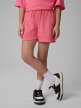 mini: Dziewczęce spodenki dresowe 4F 4FJWSS26TSHOF777 - różowe (3)