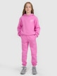  4F JUNIOR Dziewczęce spodnie dresowe 4F 4FJWAW25TTROF1248  różowe Różowy