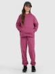  4F JUNIOR Dziewczęce spodnie dresowe joggery 4F 4FJRAW25TTROF1616  fioletowe Fioletowy
