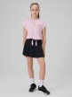 mini: Dziewczęcy crop top treningowy 4F 4FJRSS26TFTSF2435 - różowy (5)