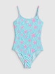  4F JUNIOR Dziewczęcy kostium kąpielowy jednoczęściowy 4F 4FJRSS26USWSF129  turkusowy Turkusowy