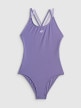  4F JUNIOR Dziewczęcy kostium kąpielowy jednoczęściowy 4F 4FJRSS26USWSF138  fioletowy Fioletowy
