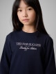 mini: Dziewczęcy longsleeve z nadrukiem 4F 4FJRSS26TLONF664 - granatowy (4)
