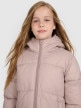 mini: Dziewczęcy płaszcz puchowy pikowany 4F 4FJRAW25TDJAF0808 - beżowy (3)