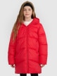  4F JUNIOR Dziewczęcy płaszcz puchowy pikowany 4F 4FJRAW25TDJAF0808  czerwony Czerwony