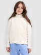  4F JUNIOR Dziewczęcy polar rozpinany 4F 4FJRSS26TFLEF507  biały Biały