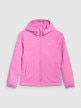 mini: Dziewczęcy softshell rozpinany z kapturem 4F 4FJRAW25TSOFF515 - różowy (8)