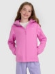 mini: Dziewczęcy softshell rozpinany z kapturem 4F 4FJRAW25TSOFF515 - różowy (1)