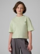 mini: Dziewczęcy t-shirt bez nadruku 4F 4FJRSS26TTSHF3841 - miętowy (6)