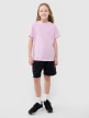 mini: Dziewczęcy t-shirt oversize 4F 4FJWSS25TTSHF2326 - różowy (3)