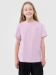 mini: Dziewczęcy t-shirt oversize 4F 4FJWSS25TTSHF2326 - różowy (1)