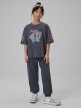 mini: Dziewczęcy t-shirt z nadrukiem 4F 4FJRSS26TTSHF3451 - szary (6)