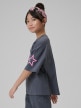 mini: Dziewczęcy t-shirt z nadrukiem 4F 4FJRSS26TTSHF3451 - szary (5)