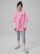 mini: Dziewczęcy t-shirt z nadrukiem 4F 4FJRSS26TTSHF3453 - różowy (5)