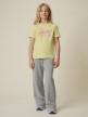 mini: Dziewczęcy t-shirt z nadrukiem 4F 4FJRSS26TTSHF3677 - żółty (5)
