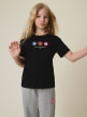 mini: Dziewczęcy t-shirt z nadrukiem 4F 4FJRSS26TTSHF3678 - czarny (2)