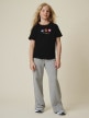 mini: Dziewczęcy t-shirt z nadrukiem 4F 4FJRSS26TTSHF3678 - czarny (5)