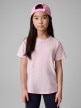 mini: Dziewczęcy t-shirt z nadrukiem 4F 4FJRSS26TTSHF3691 - różowy (2)